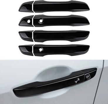 Upgraded Door Handle Cover Compatible for Honda Civic 2021 2020 2019 2018 2017 2016 Accessories Door Handle Protectors for 10th Gen Honda Civic Glossy Black
