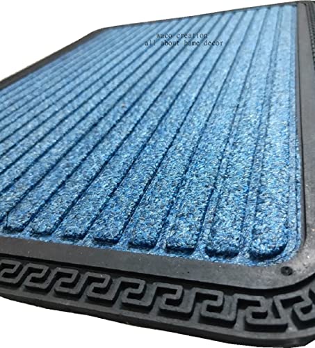 Waco Creation Polypropylene Anti Slip Door Mat for Home Entrance (40 x 60 CM, Blue Glory Drive)