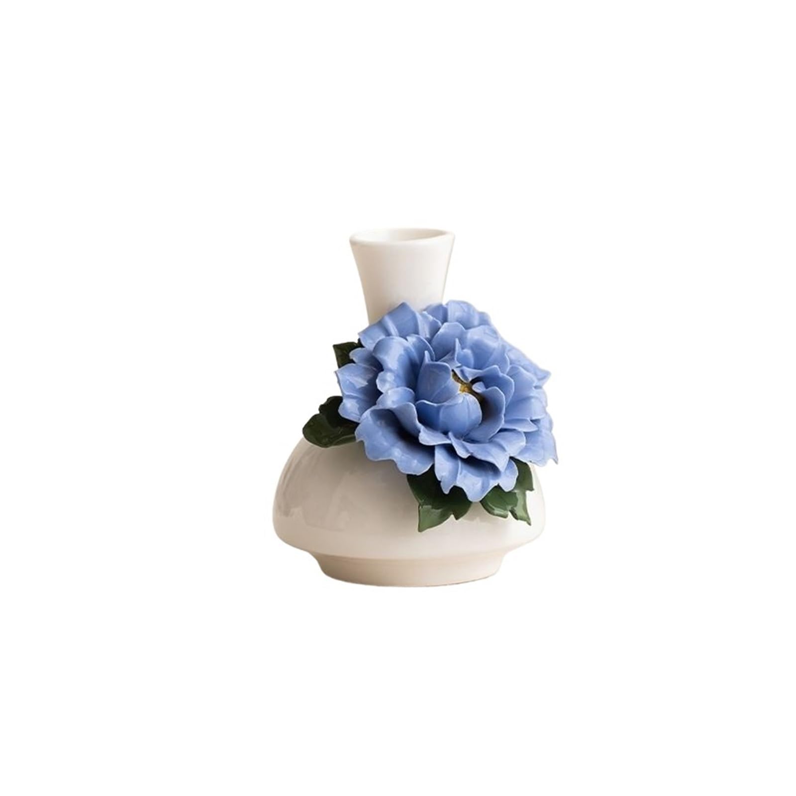 Mini Vase Creative 3D Three-dimensional Relief Floral Vase Handicraft Ornaments Home Hydroponic Decoration Modern(L8.37xW10.5xH11cm)