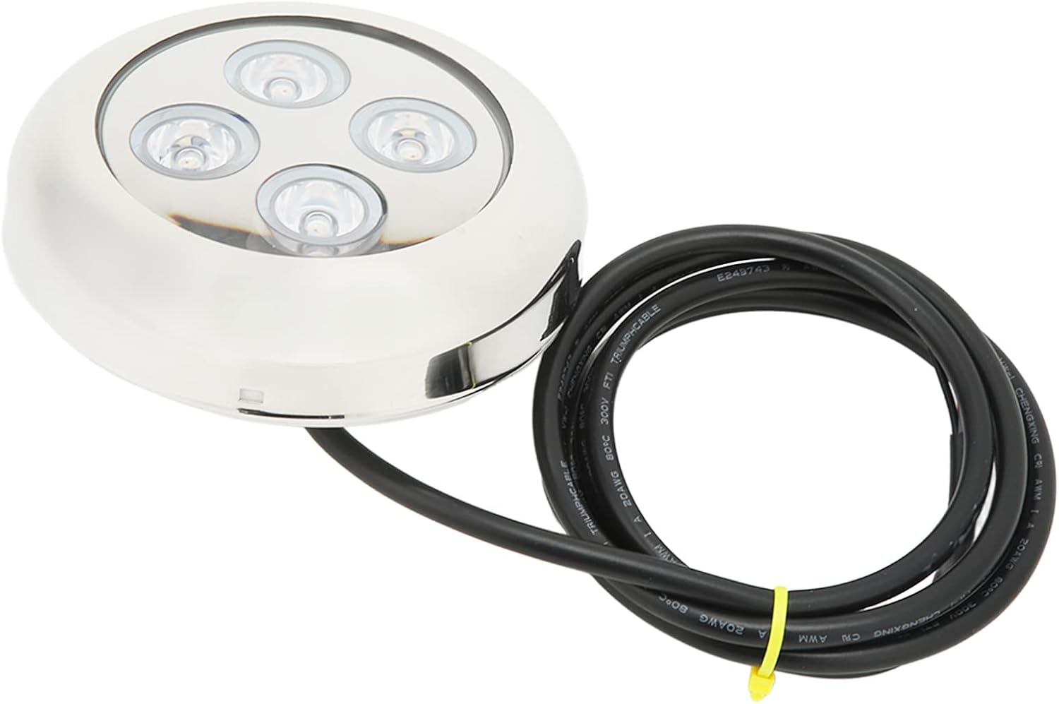 Asixxsix Underwater Boat Lights, 60° Angle IP68 Marine Transom Light, LED Underwater Light with 4 Bright LED Lights for Boats Yachts Swimming Pools (RGBW)