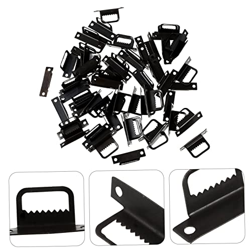 Image of POPETPOP 100Pcs Shaped Picture Frame Hardware Hanging Hooks Durable Hangers for Pictures Photos and Artwork Resistant Brackets for Home and Office Decor