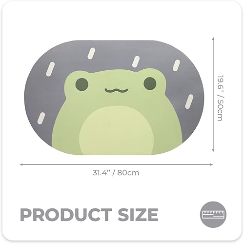 Miniatura 3 de Alfombra de baño suave, bonita alfombra de baño de rana, extra súper absorbente, acogedora alfombra de microfibra antideslizante para habitación de