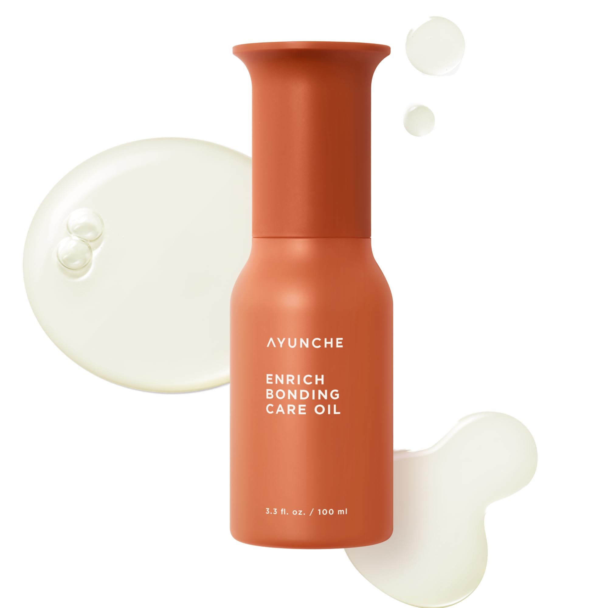 AYUNCHE Enrich Bonding Oil 3.3 fl oz – Helps Repair Bonds, 455°F Heat Protection, Anti-Frizz, Split-End Care & Shine Treatment for Dry, Frizzy &
