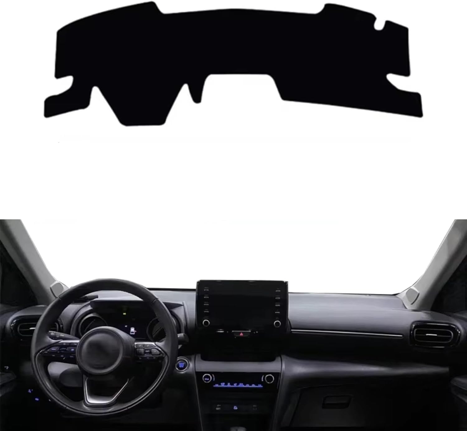 DHONDT Copri Cruscotto Auto per Toyota Yaris Cross XP210 2020-2024, Nero, Poliestere, 140 cm