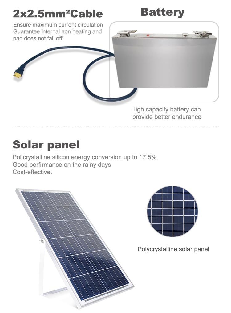 Proyector LED Solar Pro 300W Litio 3,2V - 30000mAH, Blanco frío