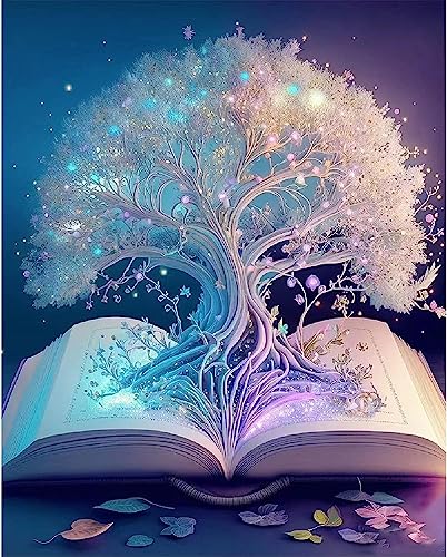 YMJD 11CT Point de Croix kit Debutant Broderie Imprimé Cross Stitch (Arbre 36×46cm)