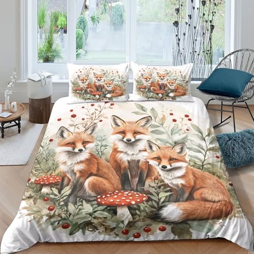 Housse de couette imprimé 3D cerf en microfibre de qualité supérieure super king