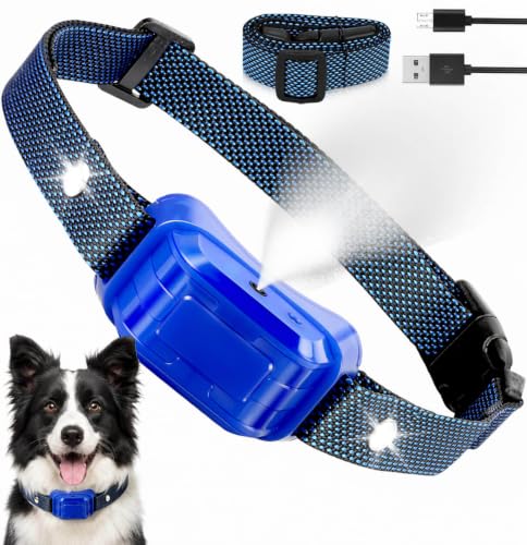 Citronella Bark Collar for Dogs [No Spray Refill] Spray Dog Training Collar Humane Citronella Dog Barking Collars Safer Anti Barking Control Spray Collar for L/M/S Dogs Blue