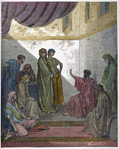 Impressions d'art Mural de prestige par Gustave Doré, le Baptême de Corneille en 60x90cm