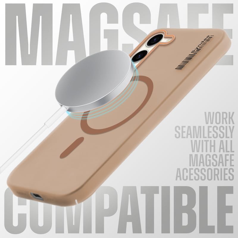 Image of Mr. Case Back Cover for Samsung S23 5G Sleek Frosted Translucent Back with Wireless Charging Support | Anti-Scratch Shockproof Phone Case - Brown