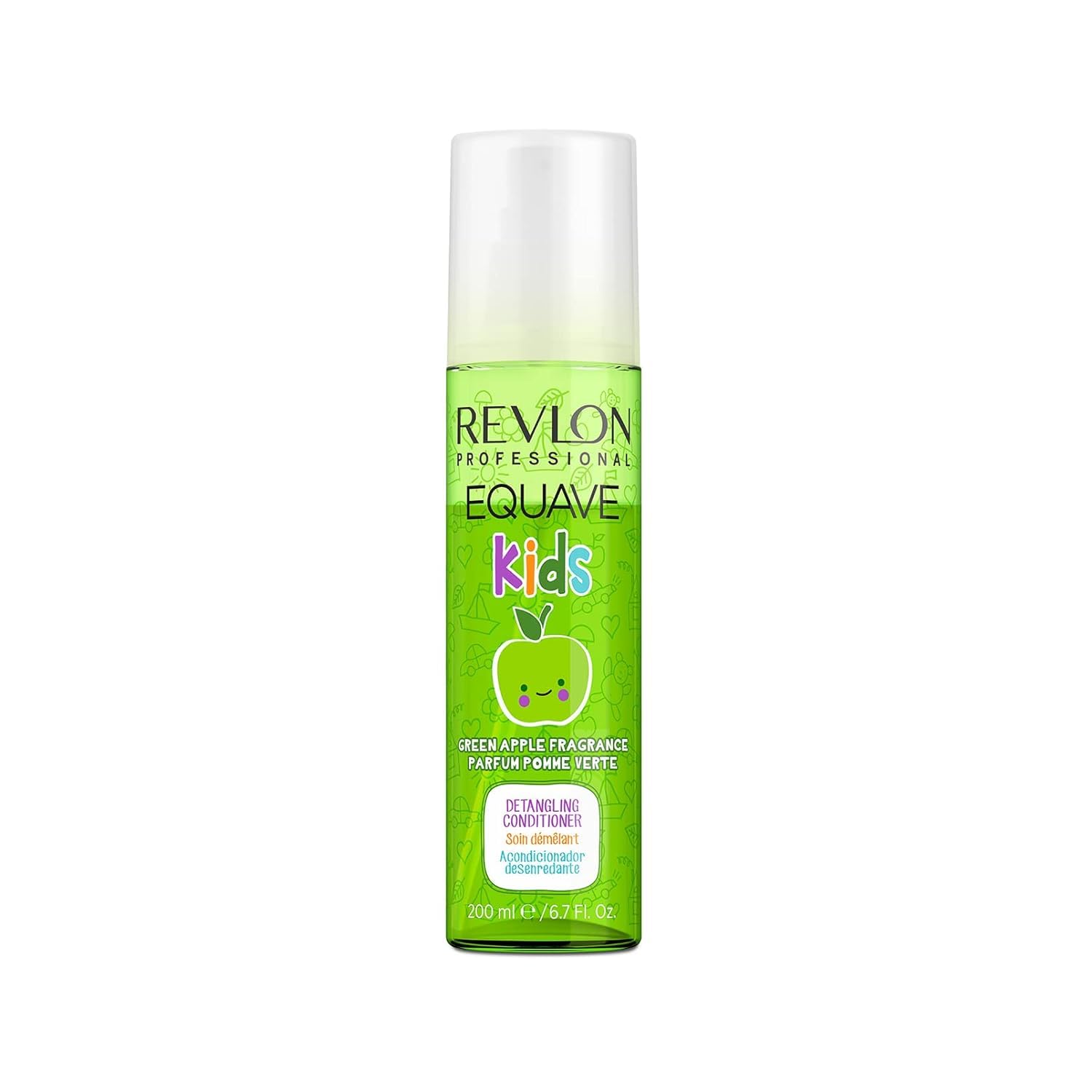 REVLON PROFESSIONAL - Equave Kids, Acondicionador para Niños Sin Aclarado, Desenreda y Previene la Formación de Nudos, Aporta Brillo y Suavidad, Aroma a Manzana Verde - 200 ml
