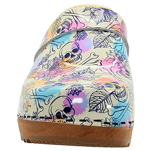 Image of Bjork Maja Wood Open Back Leather Clogs