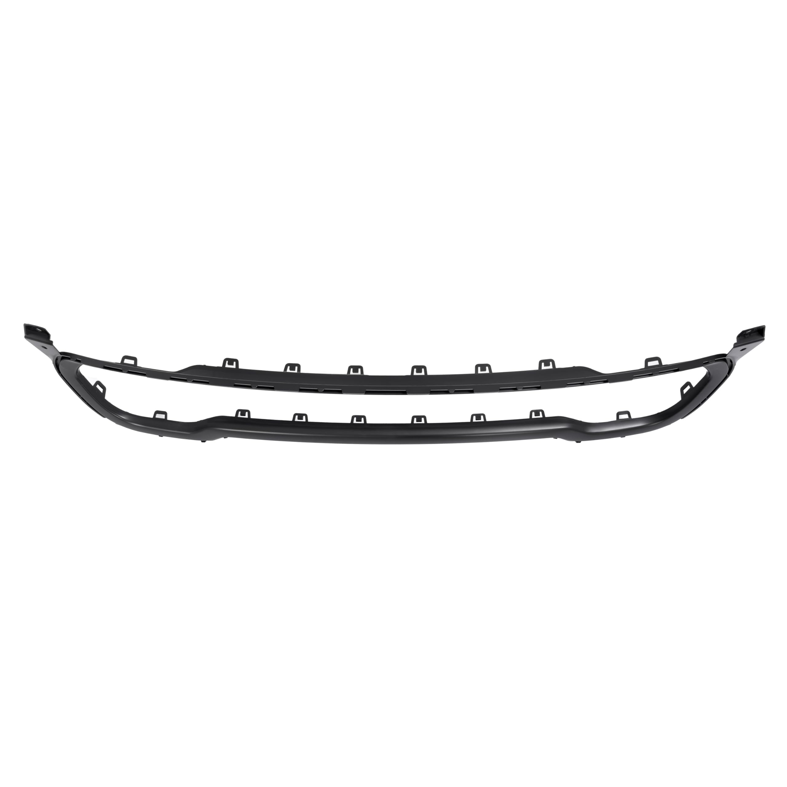 Black Front Bumper Trim For Jeep Cherokee 2014-2018 - ABS Plastic, Easy Snap-On Fit
