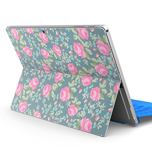 igsticker Surface pro7 (2019) pro6 pro2017 pro4 専用 スキンシール サーフェス ノートブック ノートパソコン カバー ケース フィルム ステッカー アクセサリー 保護 011080 花 フラワー 緑