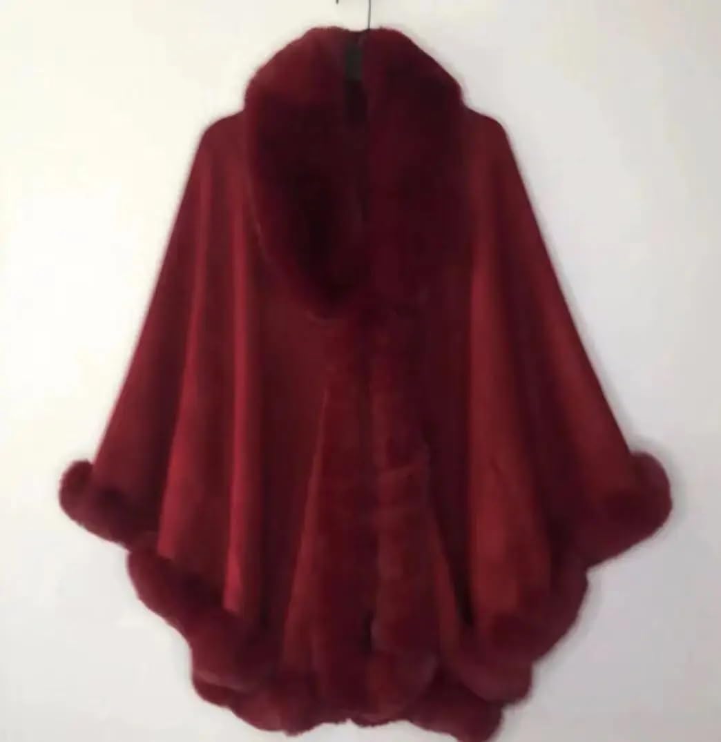 Poncho Donna Invernale Mantello Invernale Streetwear da 16 Colori da Donna in Finto Cashmere Nero, Pendolo Lungo, Poncho Lungo, Mantello con Scialle Allentato Poncho Mantella da Donna