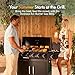VonHaus Gas BBQ – 6+1 Burner Portable Barbecue with Warming Rack, Side Burner, Temperature Gauge, Cabinet Storage Shelf, Wheels, Gas Hose & Regulator – Steel Barbeque can Grill Meat, Fish & Vegetables