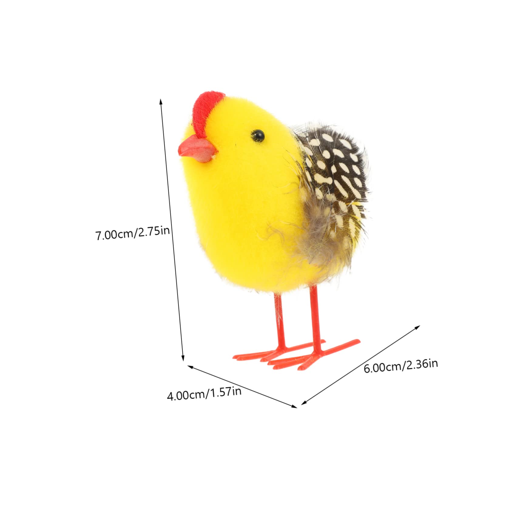 ABOOFAN 30 Pz piccolo ornamento di pollo giallo pulcini pasquali ripieni roba animale Home decor scrivanie ostacolare animali imbalsamati decorazione dei pulcini di pasqua pulcino pasquale