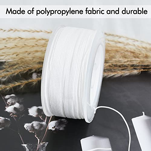 TONIFUL 0.8mm x 70 Yards White Nylon Cord Satin String for Bracelet Jewelry Making Rattail Macrame Trim Cord Necklace Bulk Beading Thread Kumihimo Chinese Knot Craft - Image 3
