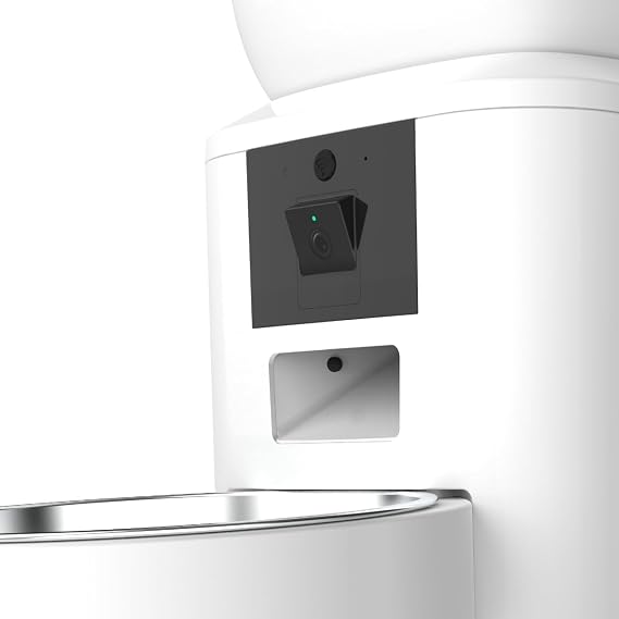Xenon Smart Akıllı Otomatik Kedi Köpek Mama Kabı Mobil Uygulama ile Uzaktan Kontrol Gece Görüş Kameralı ve Sesli İletişim Programlanabilir Çelik Besleme Kasesi X8604
