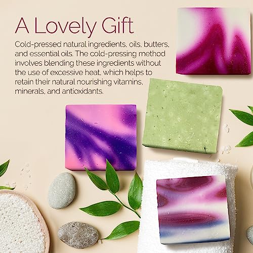 Age Of Sage Natural Soap Set For Women - Handmade Moisturizing Artisan Soap Gift Set W/Essential Oil - 4Pk Damsel Scent: Hydrangea, Jasmine Lime, Plumeria, & Wild Passion #TOP5