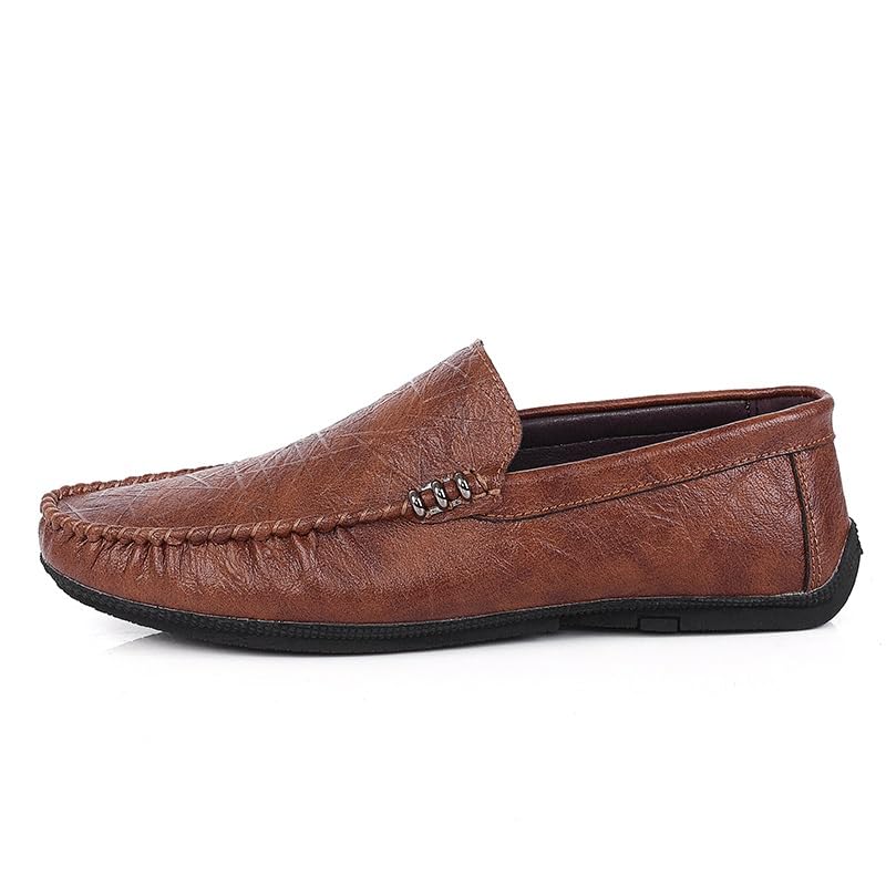 Mens Loafers Shoe Round Toe Faux Leather Loafer Shoes Anti-Slip Lightweight Comfortable Classic Party Slip-ons2