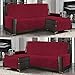 Banzaii Funda Sofá para Chaise Longue Acolchada 4 Plazas (290 cm) Reversible para Chaise Longue Izquierda/Derecha, Burdeos