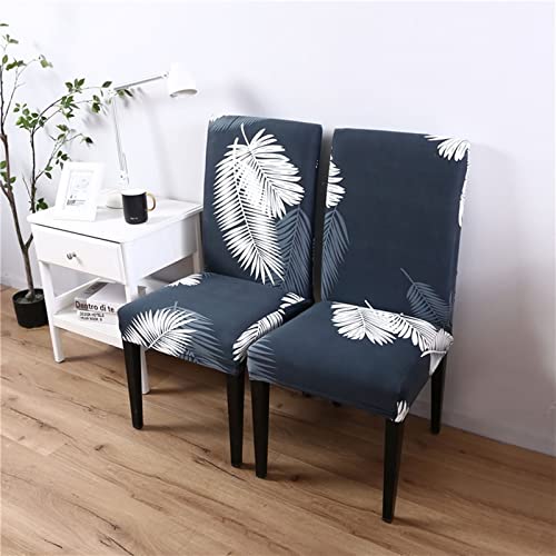 Housse de chaises extensible bleu marine pour masquer l'usure de vos anciens sièges