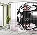 Ambesonne Cars Shower Curtain, Modern Dark Car Water Reflection Prestige Fast Engine Performance Lifestyle, Cloth Fabric Bathroom Decor Set with Hooks, 69
