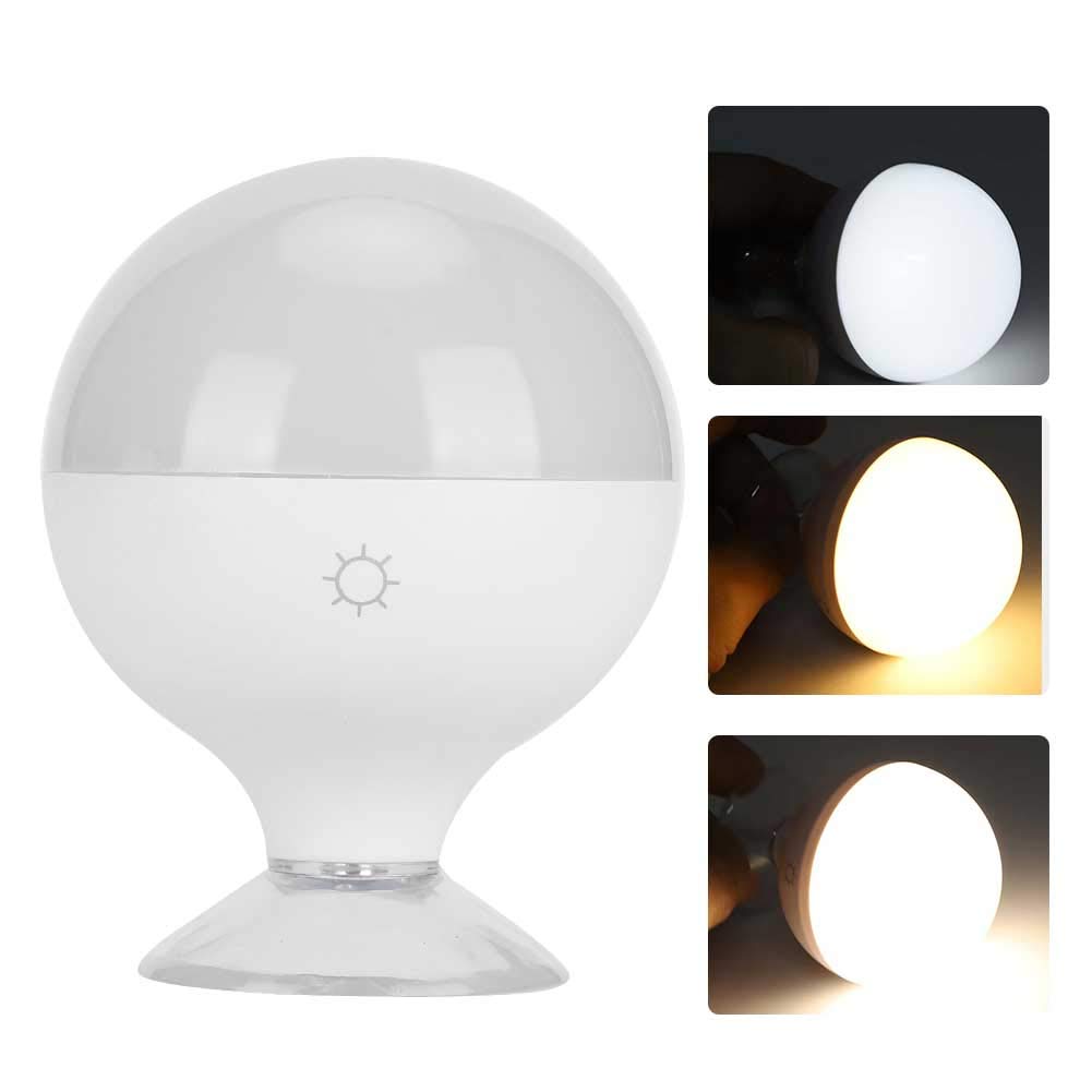 Ampoule LED rechargeable USB pour miroir de maquillage avec ventouse – Parfait pour salle de bain Vanity Éclairage blanc brillant pour une application de maquillage impeccable