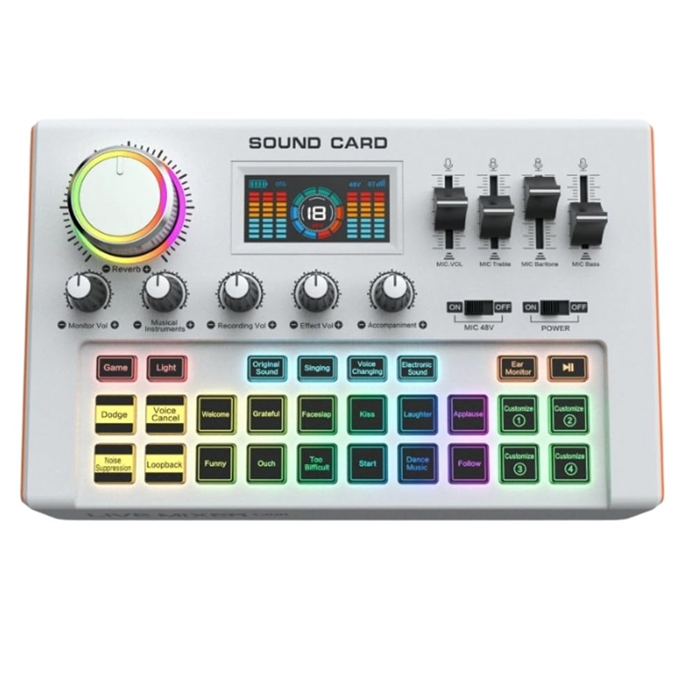 Tarjeta de Sonido Externa Mezcladora de Audio para Transmisión en de Música.