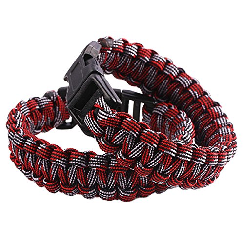 Squaregarden Survival Paracord Bracelet Outdoor Wraps Emergency 350 Parachute Bracelet 9Inch Pack Of 2 #TOP6