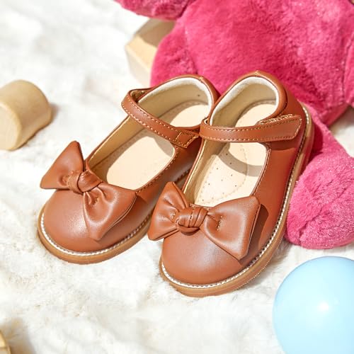 Image of Flaryzone Toddler Little Girl Mary Jane School Uniform Oxfords Flat Dress Shoes