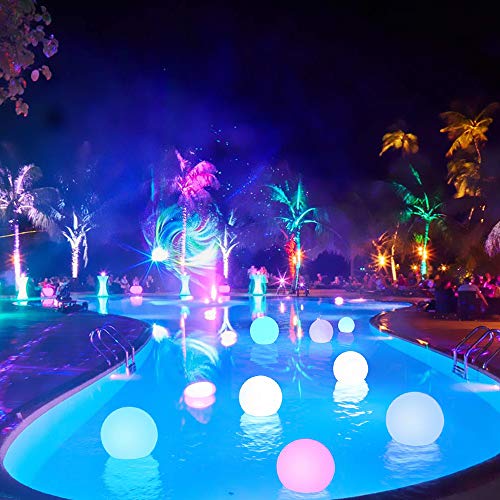 LOFTEK Pool Ball, 8-inch RGB Light Outdoor Color Changing LED Floating Lights with Remote Control, H - //coolthings.us