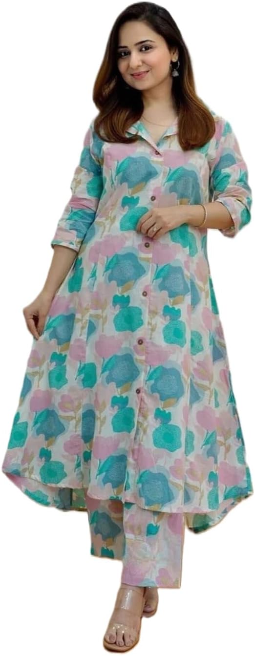 Leriya Fashion Ethnic Co Ord Set for Women | Kurta Set for Women | 2 Piece Kurta Set