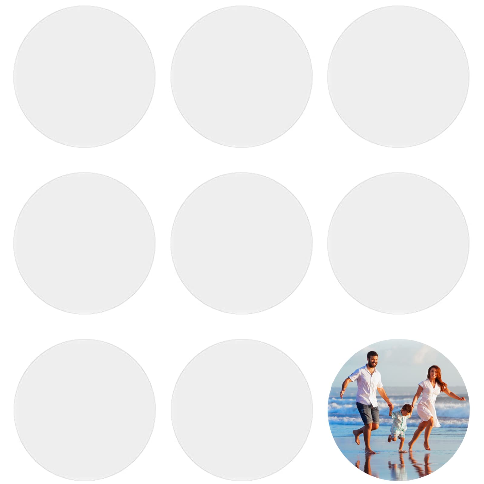 ZYNERY34 PCS Sublimation Magnet Blanks, Sublimation Blank Fridge Magnets Printable Photos, Personalized Custom Magnets for Refrigerator Decoration, Kitchen, Office, Wall (Round Diam 5.5cm)