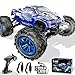 HIDMED 1:10 Ferngesteuertes Auto, 4WD 48 km/h RC Auto Offroad mit 2* 1600mAh Batterien IPX6 Wasserdicht, All-Terrain Monstertruck Buggy für Kinder und Erwachsene Hobbist Grade,Blau