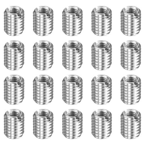 HARFINGTON 20pcs Thread Repair Inserts M8 x 1.25 Male to M5 x 0.8 Female Thread 10mm Long Stainless Steel Reducing Nuts Metric Self Tapping Sleeves Threaded Reducer Industrial Fasteners