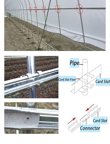Pinces de fixation robustes pour tunnels en polyéthylène et serres de jardin