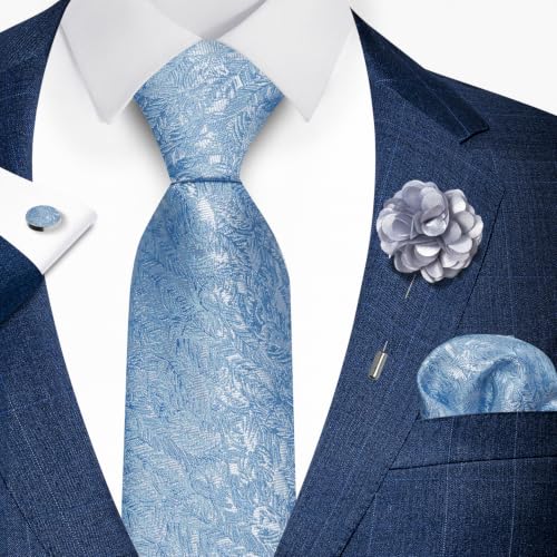 Image of joy alice 70 Colors Ties Set Men Mixed Color Necktie Handkerchief Cufflinks Brooch 3.15 Formal