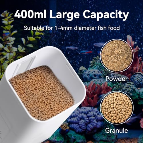 Automatic Fish Feeder for Aquarium Automatic Dispenser Large Volume for Vacation - Image 3