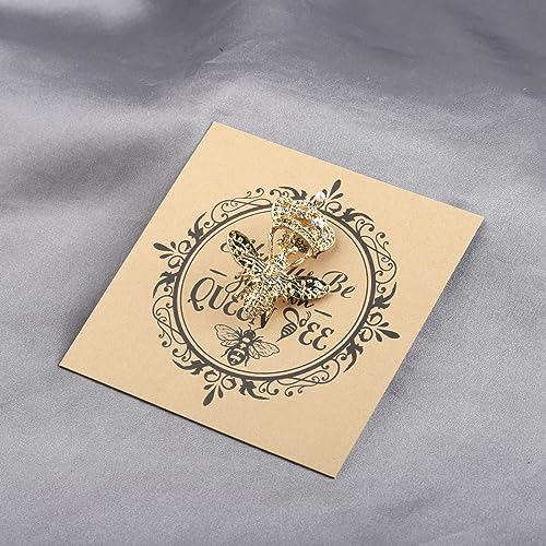 Image of Queeen Gift Bee Pin Brooch Bumble Bee Lapel Pins Badges Always Be Your Own Queeen Bee Themed Jewelry For Bee Lover Beekeeper