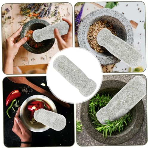 Pestle de piedra para ajo utensilio de cocina de 8 pulgadas miniatura 6