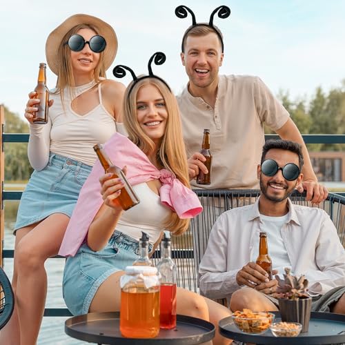 Yopyame 4PCS Fly Costume Bug Accessories Set Black Velvet Bug Antenna - image 6