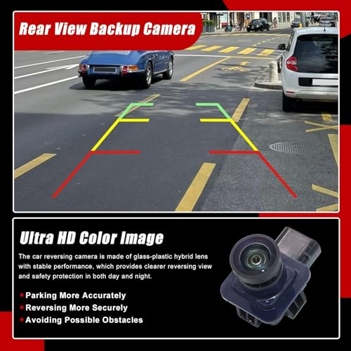 Image of SecosAutoparts Rear View Backup Camera 170 Wide-Angle HD Color Night Vision with Track Lines Compatible with Ford Transit 150 250 350 350HD 2015-2017 Cargo Van 2018 2019#CK4Z-19G490-A CK4Z19G490A