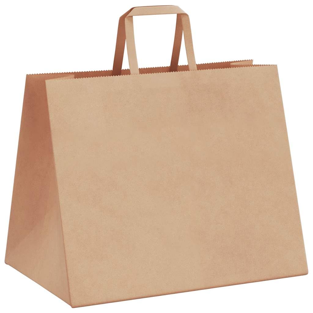 MBDRKVGF Sacchetti di carta, 250 pezzi, marrone, 32 x 22 x 24 cm, con