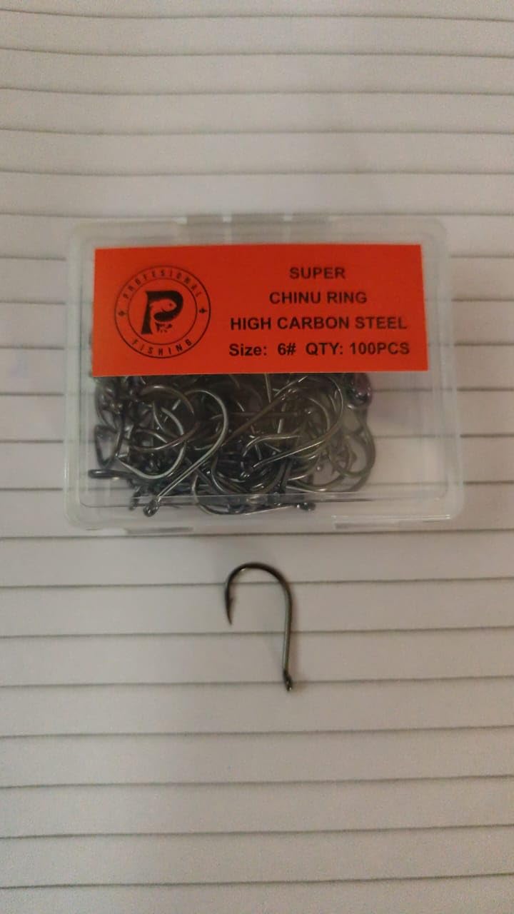 Pro Hunter Chinu Fishing Hooks Set Size 6 - Strong and Durable for Reliable Fishing Results
