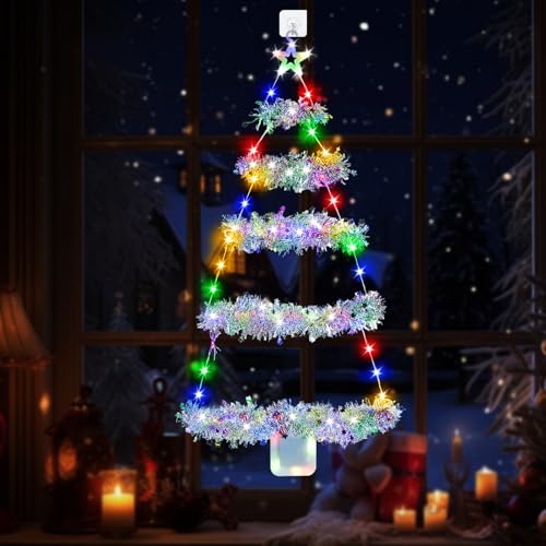 Weihnachtsbeleuchtung Fenster RGB-Led Weihnachtsbaum Fensterdeko...