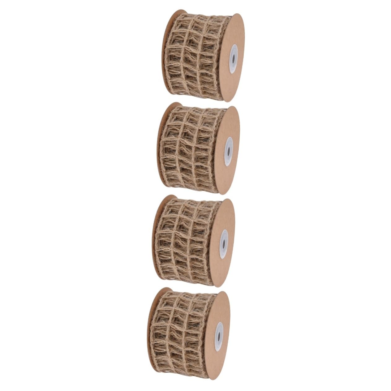 NUOBESTY 4pièces Ruban Jute Avec Fil Métallique Décoration Artisanale Pour Noël Mariages Et Fêtes Ruban De Paquet Pour Et Événements Festifs