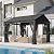 Aoxun 10' X 12' Hardtop Gazebo, Aluminum Outdoor Gazebo with Galvanized Steel Gable Roof Canopy, Patio Permanent Metal Gazebo Pavilion with Netting, for Garden, Backyard, Deck