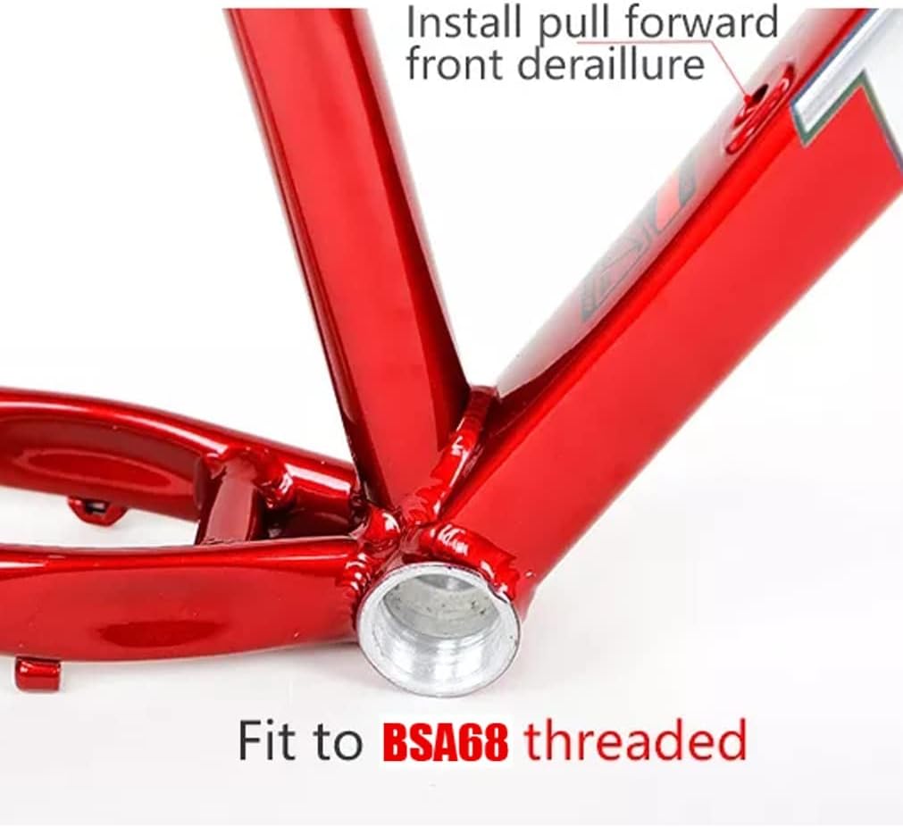 MTB Frame 27.5/29er Hardtail Mountain Bike Frame 15''/17''/19'' Aluminum Alloy Disc Brake Bicycle Frame Quick Release Axle 135mm BSA68 Routing Internal (Color : Green, Size : 27.5x15'')